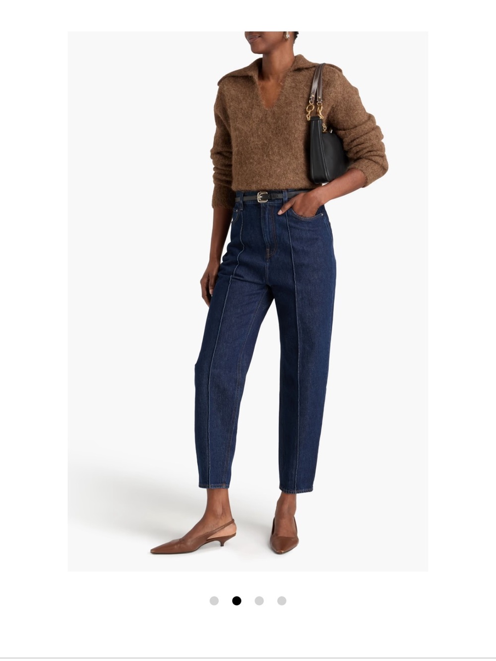 Toteme Dark Blue High-Rise Straight Jeans